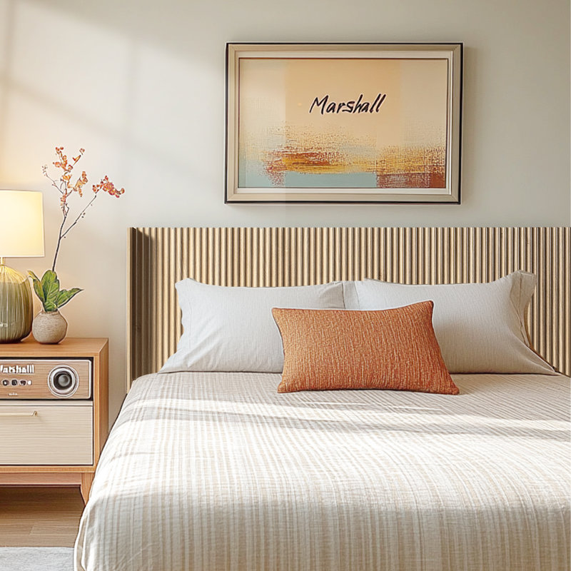 Ebern Designs Farmhouse Wood Headboard Wall Mounted Natural Oak Ebern Designs Size Queen